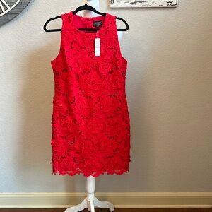 J. Crew lacy red dress